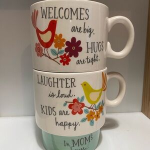 Hallmark Vibrant Bird and Floral Mug Set